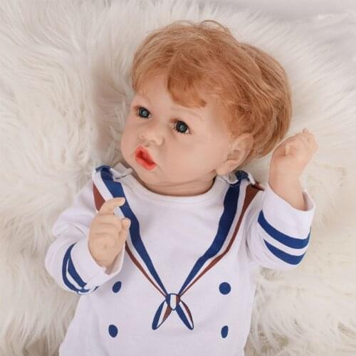 58cm Realistic Doll Baby Soft Body Silicone Lifelike Toy Open Eyes Boy K1KC