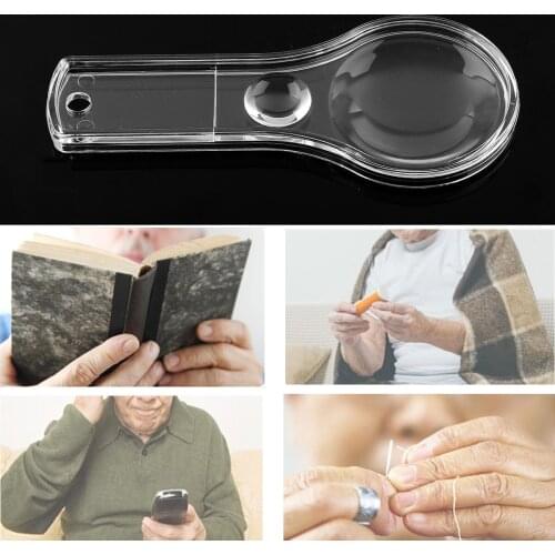 20 Mini Plastic Magnifier 5X 15X Hand-held Clear Magnifying Glasses Portable Travel Reading Observation Glasses for Kids&Senior