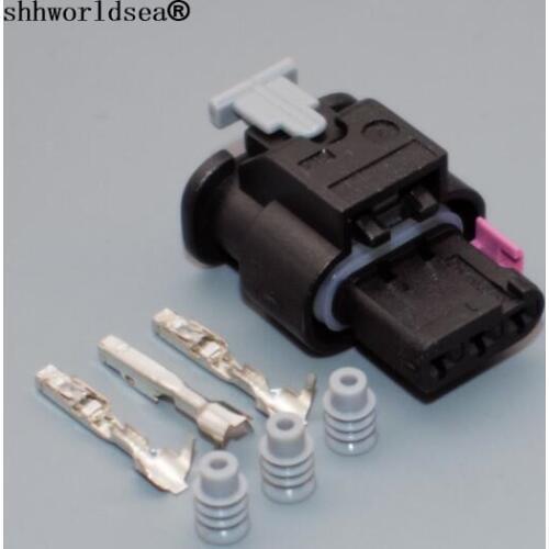 Shhworldsea 2/10/30/50/100sets 3 pin auto car Phase sensor cam position sensor plug cable connector 1-1670917-5 for buick
