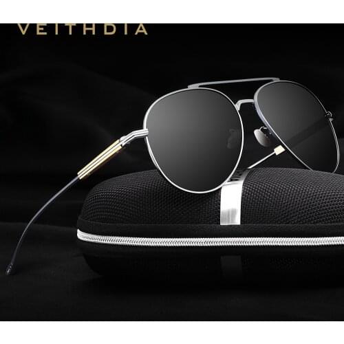 VEITHDIA New Fashion Brand Designer vintage Aluminum Men H.D Sun Glasses polarized Mirror Male Eyewear Sunglasses For Wommen Men