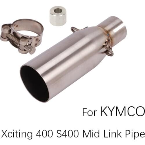 Mid Pipe for KYMCO Xciting 400 S400 Motorcycle Exhaust Pipe Slip On 51mm Muffler Reserve Original Catalyst Stainless Steel