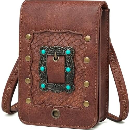 Newhotstacy Bag 08052021 Ladies Cross body punk single shoulder bag steampunk bag phone bag