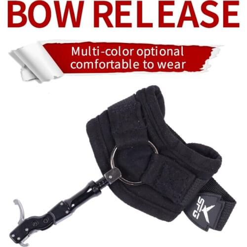 Elong Outdoor Black Color Archery Caliper Release Aid Compound Bow Strap Shooting Pro Arrow Trigger Wristband Archery Bow