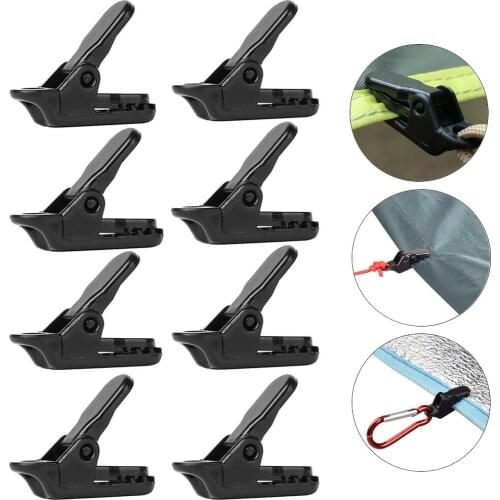 1/5/10Pcs Awning Clamp Tarp Clips Snap Hangers Tent Camping Survival Tighten Tool Caravan Jaw Grip Anchor Gripper for Outdoor