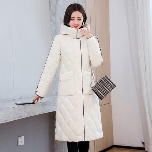 Women Elegant Winter Thick Warm Jacket New Ladies Hooded Long Parkas Cotton Coat Female Windproof Outerwear Brand Women Clothing