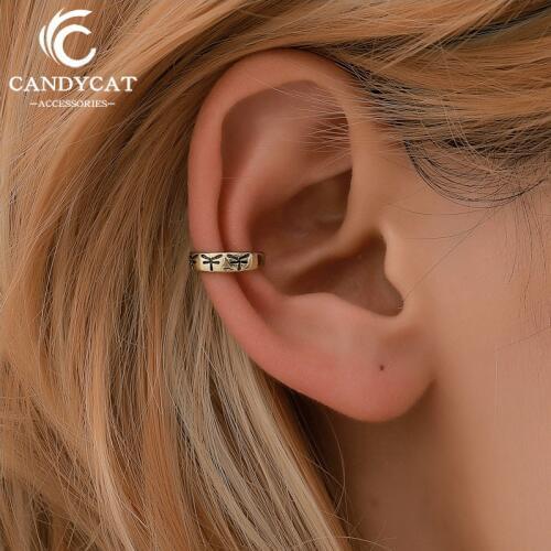 Ethnic Simple Metal Pattern Clip Earrings For Women 2019 Statement Vintage No Pierced Earring Bone Unisex Fashion Jewelry Gifts