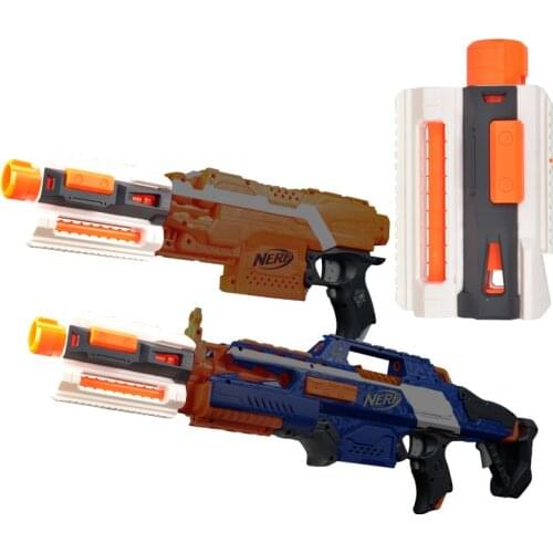 1 Pcs Modified Part Front Tube Decoration with Upper and Lower Guide Rail for Nerf Elite Series Orange Grey For Nerf Toy Gun Mod