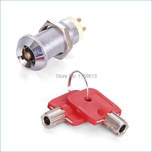 10 pieces 32mm zinc cylinder keyed alike electric control switch lock slot machine lock