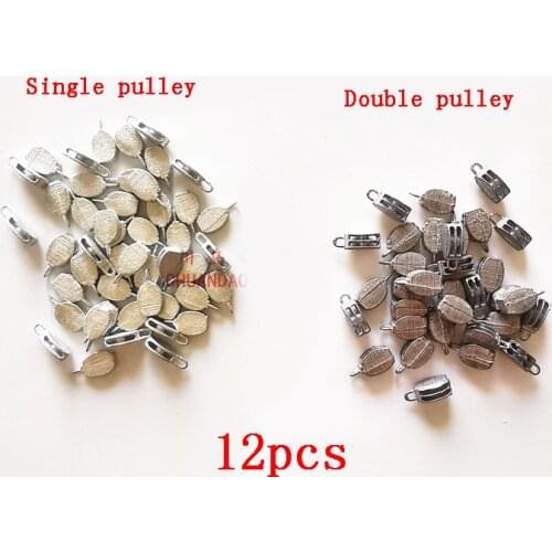 12pcs 4*7mm Single/double Pulley Model Retro Round Hanging Wheel Assembly Parts for Simulation Sailboat Ship Model DIY RC Boat