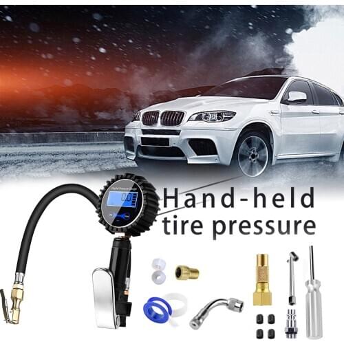 2021 Digital Car Truck Air Tire Pressure Inflator Gauge LCD Display Dial Meter Vehicle Tester Tyre Inflation Gun Monitoring Tool
