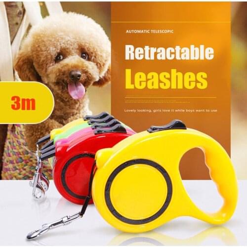 3M Dog Leash Automatic Retractable Dogs Walking Lead Leash Pet Dogs Cat Lead Extending Traction Rope for Small Medium Dog