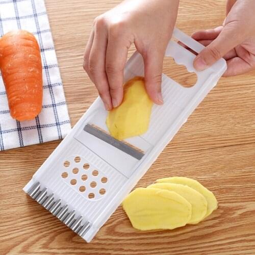 5 in 1 Vegetable Grater Slicing Mandoline Vegetable Cutter Multifunctional Adjustable Carrot Grater Onion Dicer