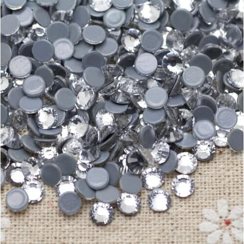 AAAAA Good Quality Crystal Hot Fix Rhinestones SS6-SS30 Flat back With Glue Glass Strass Hotfix Rhinestones Very Shine