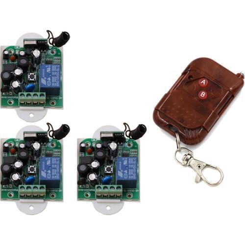 AC 85V~250V Wireless Remote Control Switch Radio Controller 1CH 1 CH Relay Receiver 2 Button Transmitter 315/433Mhz