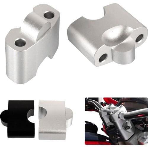 2 Pieces Aluminum Motorcycle Handlebar Riser Relocation Mounts/Adapter Kit for Monster 659/696/795/1100