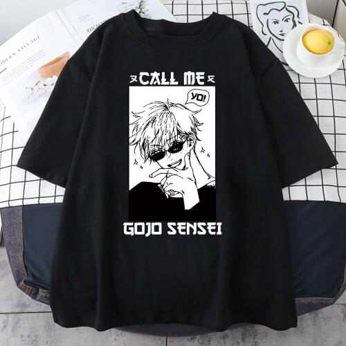 Anime Jujutsu Kaisen Printed Woman T Shirt 2021 Summer Tee Shirt Harajuku Men New T-Shirts