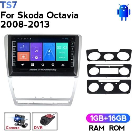 IPS Android Car Radio Multimedia Video Player Navigation GPS No 2 Din DVD for SKODA Octavia 2 A5 2007-2014 Carplay Camera DVR