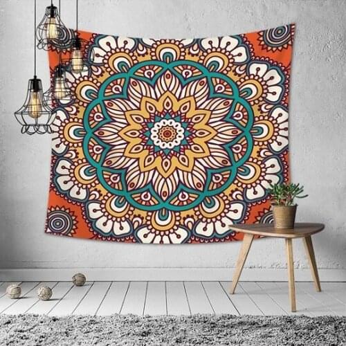 Large Mandala Indian Tapestry Wall Hanging Bohemian Beach Mat Polyester Thin Blanket Yoga Shawl Mat Blanket