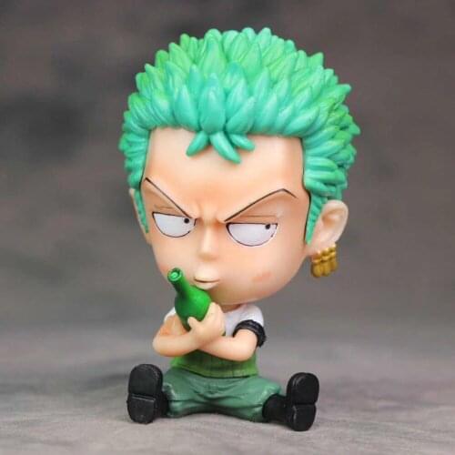 10cm One Piece Roronoa Zoro lovely Action figure toys collection doll Christmas gift with box
