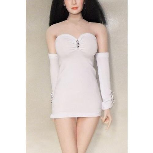 ESTARTEK 1/6 Sexy J-Doll White Wrapped Skirt Dress 1:6 Female Figure Accessories for 12" PH/ UD/ Jiaou Doll Action Figure DIY