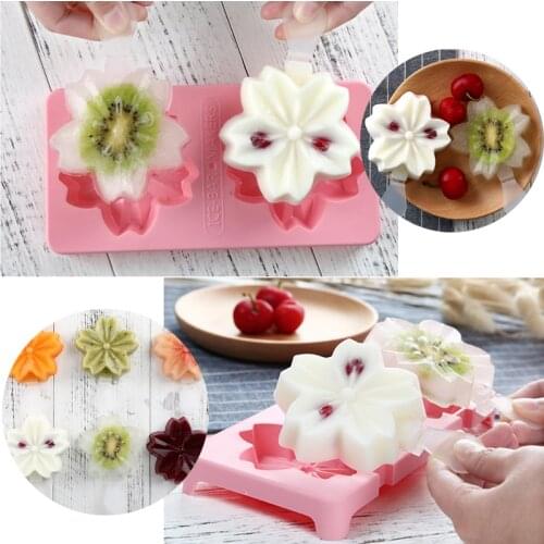 Ice Cream Mold Flower Cherry Shape Jelly Form Maker for Lolly Moulds Cube Tray Candy Bar Decoration Juice Pops