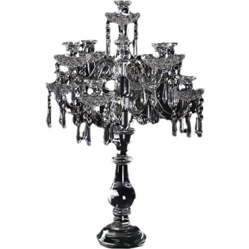 Home Decoration Crystal Candle Holders Lotus Home Goods 9 Heads Candlestick Wedding Candle Holder