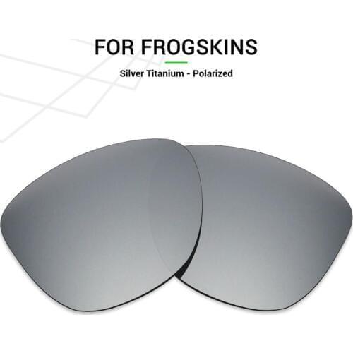 Mryok Anti-Scratch POLARIZED Replacement Lenses for Oakley Frogskins Sunglasses Silver Titanium