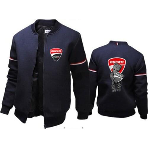 Spring and Autumn 2021 Brand Hot DUCATI Mens Hooded Jacket Outdoor Good Quality Fashion Thin Hip Hop Zip Jacket