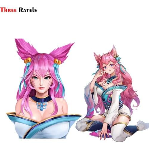 Three Ratels B607 Ahri And Spirit Blossom Ahri League Of Legends Stickers And Decals For Girls Cute Anime Style