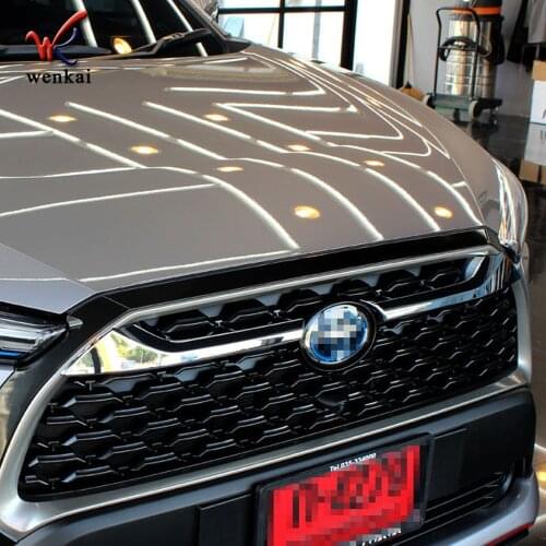 Front Grille Trim For 2020 2021 Toyota Corolla Cross Accessories Car Styling ABS Chrome