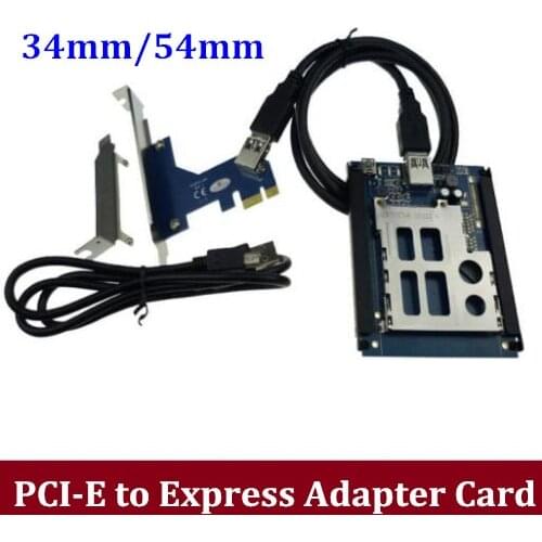 PCI-E to express 34mm adapter card PCIe to 34mm 54mm slot expresscard converter