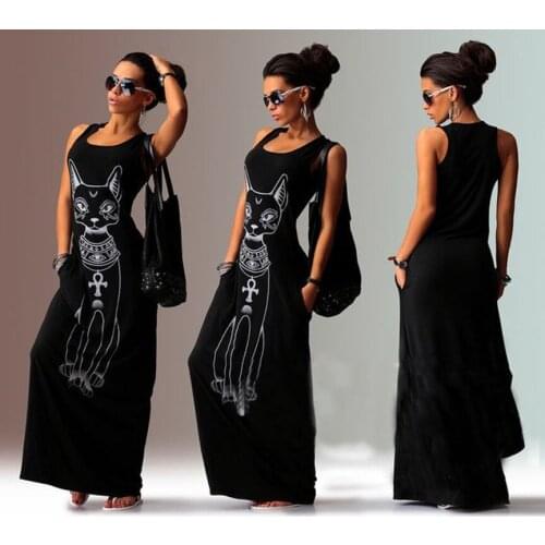 Fashion Casual Women Ladies Dresses Summer Sexy Tank Top Dress Long Maxi Dress Ball Gown Party Beach Sundress