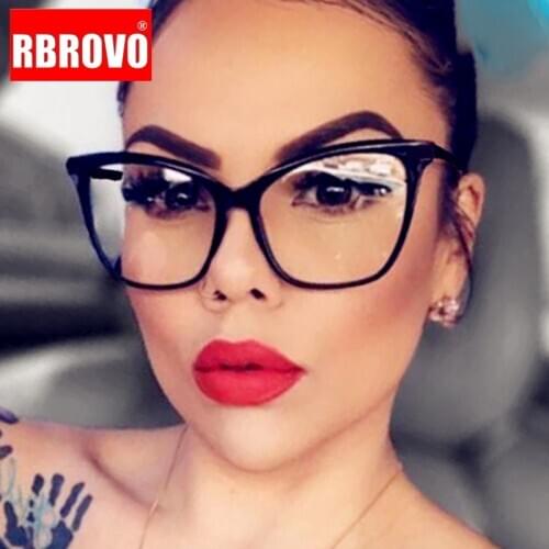 RBROVO Anti-blue Light Cateye Glasses Frame Women Designer Glasses Women Luxury Eyeglasses Women/Men Lentes De Lectura Mujer