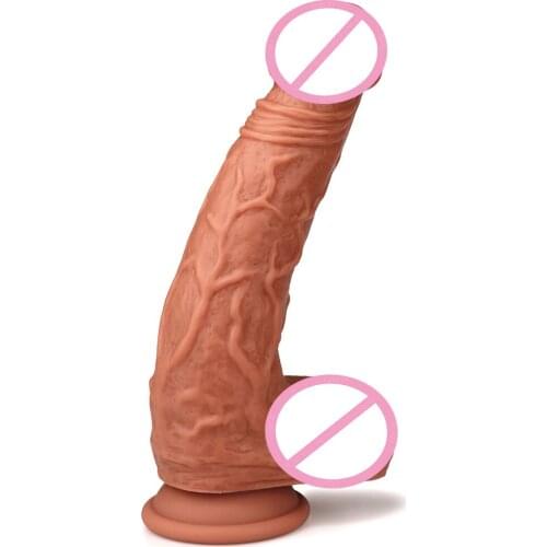 10 Inch XXL Realistic Dildo Anal Plug Suction Cup Soft Double Layer Silicone Penis G-spot Strapon Dildo Adult Big Dick Sex Toys