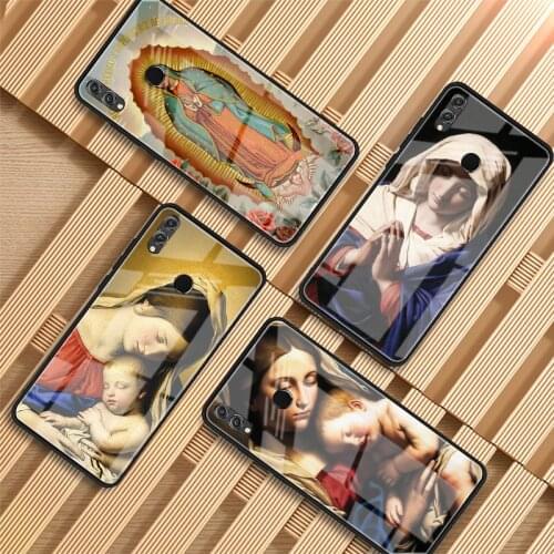 Virgin Mary Christian Christmas cell Tempered Glass Phone Case For Huawei P20 P30 lite P20 P30 PRO MATE20lite MATE20PRO Honor10