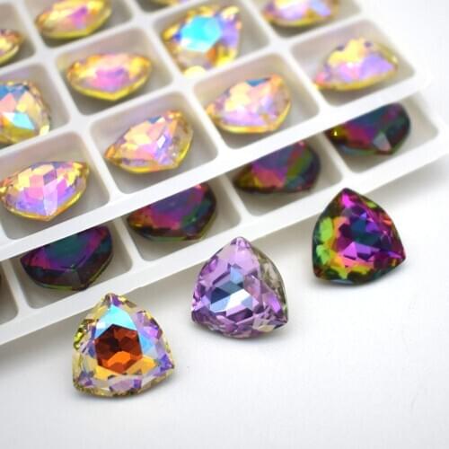 DIY Shining Glue On Glass Rhinestones Point Back Crystal Stones Wedding Dress Decoration 12mm/10pcs