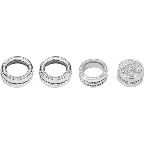 Bling AC Control Multimedia Screen Volume Knob Button Diamond Crystal Shiny Stickers for Toyota Camry 18-20 Accessories