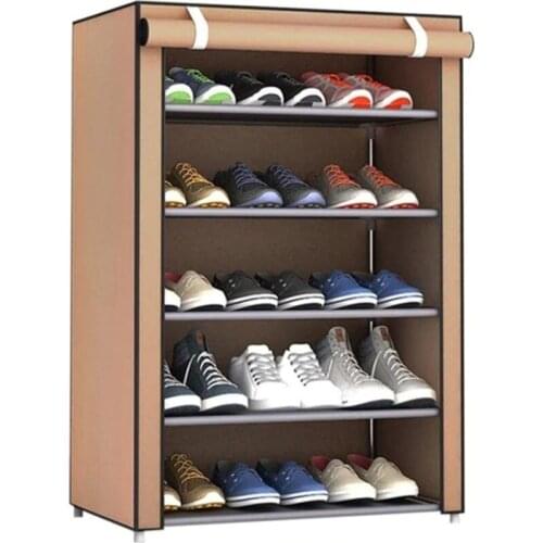Non woven Shoe Cabinet Easy Assembly 3 4 5 Tiers Living Room Shoes Storage Furniture Space Saving Shoe Rack Organizer for Home