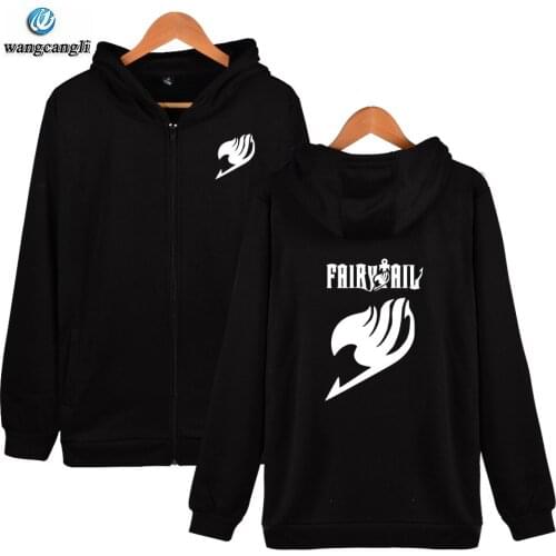 FAIRY TAIL Funny Anime Autumn Winter Sweatshirt Hoodies Men/Women 2019 New Oversize 4XL Zipper Hoodie Men Fashion Jacket Coat