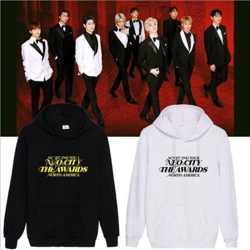NCT127 2nd tour hoodies sweatshirt NeoCity Theawards north America Album unisex pullover cap sweatshirts long sleeve