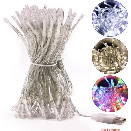 Remote 2m 5m 10m 20m USB LED String Light Waterproof LED String Outdoor Fairy Lights For Christmas Party Wedding Decoration