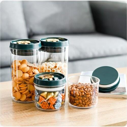 Vacuum Kitchen Bottles Food Grade Plastic Airtight Cans Grain Transparent Storage Box Tank Large-Capacity Moisture-proof Box
