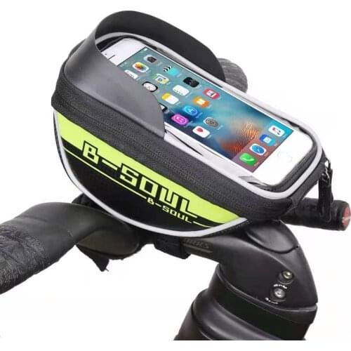 Waterproof Bicycle Tube Bag Front Hard Frame Support 6.5 Inch Phone Case Cycling MTB Bike Accessories