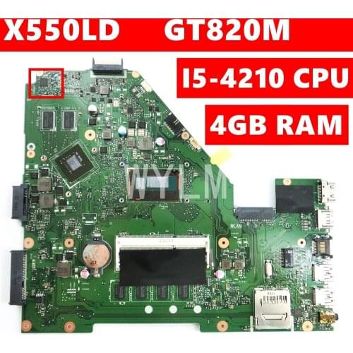 X550LD I5-4210 CPU GT820M mainboard REV2.0 For ASUS X550L X550LN X550LNV R510LD R510LN R510LD Laptop motherboard 100% Tested