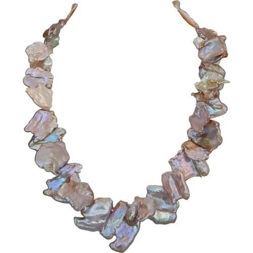 Y·YING Cultured Freshwater Purple Keshi Pearl Choker Necklace 20"