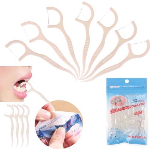 30Pcs/Bag Dental Flosser Oral Hygiene Dental Sticks Dental Water Floss Oral Teeth Pick Tooth Picks ABS Floss