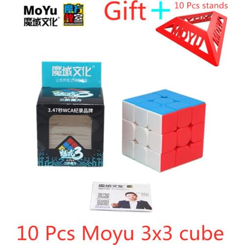 10 pcs cubes /Set Moyu meilong 3x3x3 puzzle magic cube Moyu cube 3x3x3 Cubo magico profissional speed cube neo game cube toys
