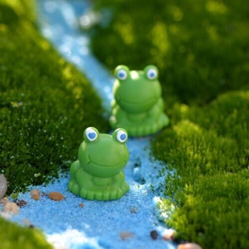 10Pcs Miniature Fairy Yard Craft Micro Landscape Figurine Decor Ornament Frog