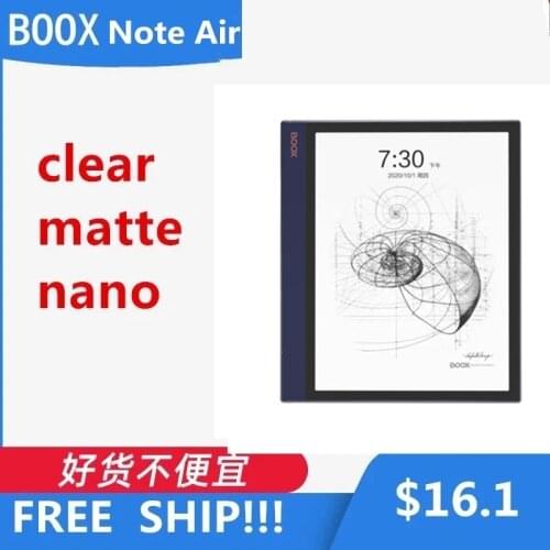 2pcs/lot Soft Clear/Matte/Nano Explosion-Proof Protective Films for ONYX BOOX Note Air 10.3inch Ebook Tablet Screen Protectors