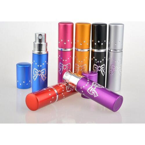 5 ml Mini Perfume Atomizer Container With Printing Butterfly Empty Cosmetic Spray Glass Containers LX1273